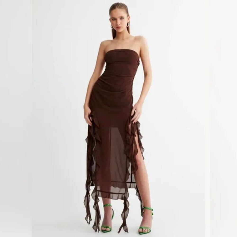 Lioness Women's Rendezvous Dress in Chocolate Brown NWT Size AU 10/M